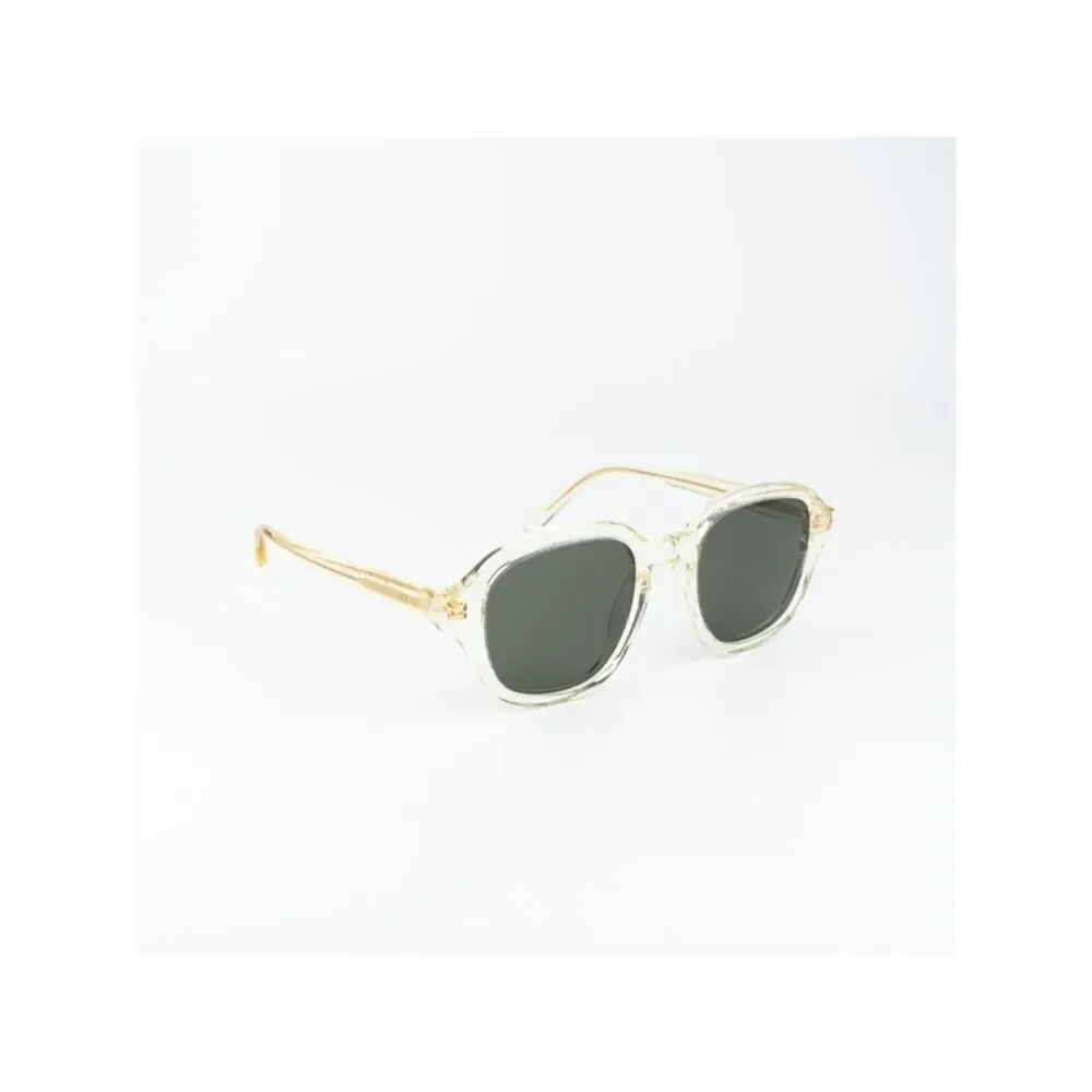 Loewe SLIM Men Sunglasses Beige Transparent Yellow Green Square LW40163I 57N